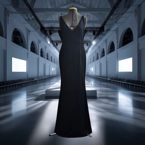 NWT Lulu's Black Mermaid Hem Gown